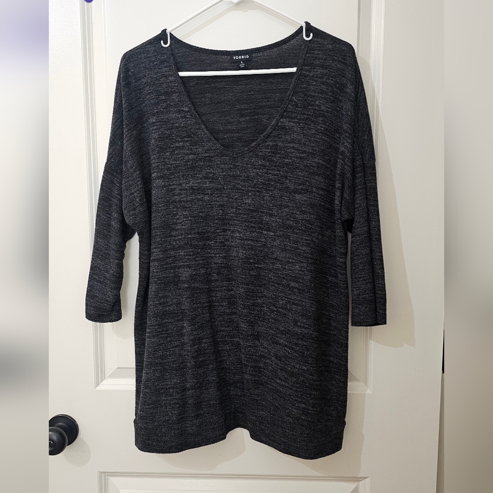 Torrid Black V-Neck Top